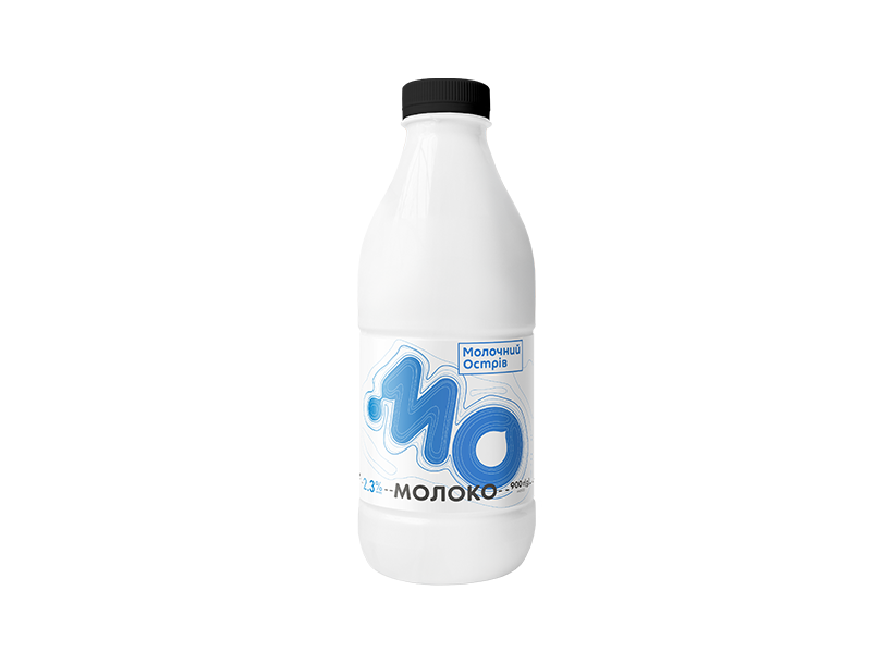 Молоко пастеризоване Молочний Острів 2,3% (900 гр)